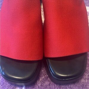 Women's Red Open-Toe Shoes